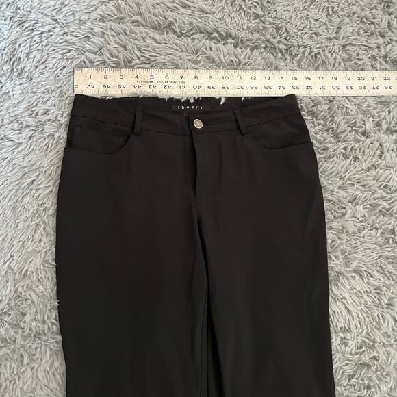 Theory Wool Blend Wide Leg Black Trousers Women’s 4 Dress Pants - Picture 7 of 10